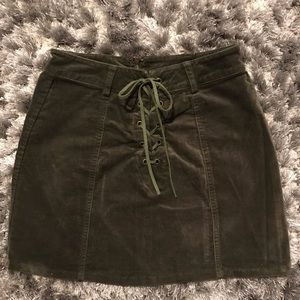 Army Green Velvet Skirt!